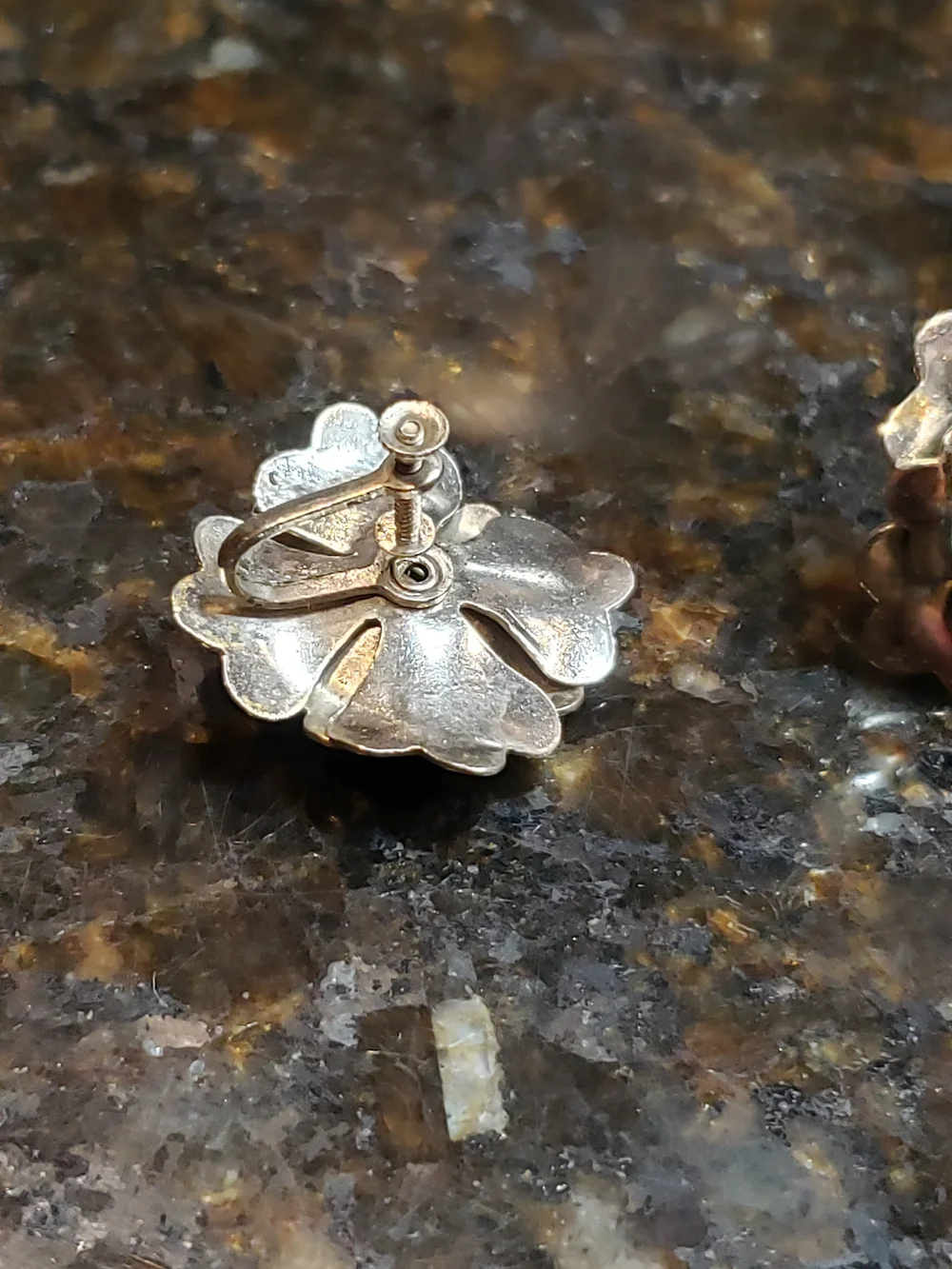 Vintage Floral Screwback Earrings